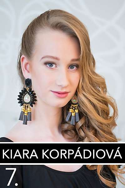Kiara Korpádiová - finalistka Miss Levického okresu s číslom 7