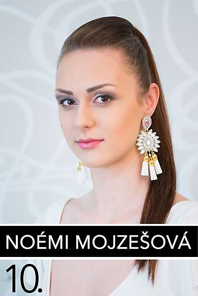 Noémi Mojzešová - finalistka Miss Levického okresu 2016 s číslom 10