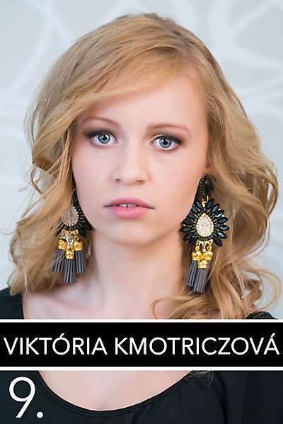 Viktória Kmotriczová - finalistka Miss Levického okresu 2016 s číslom 9