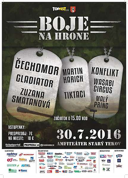 Festival Boje na Hrone 2016, Starý Tekov, 30.7.2016