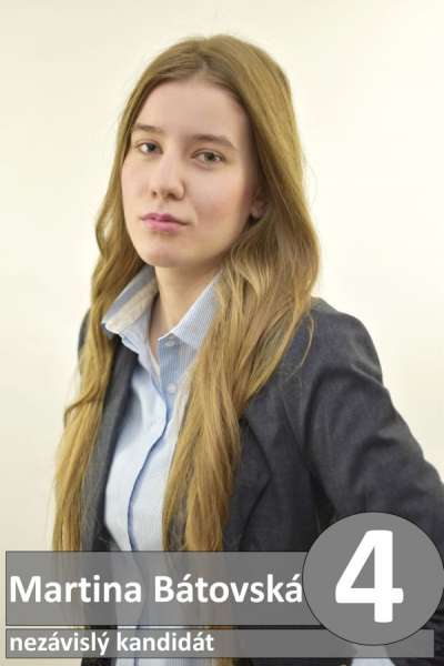 Martina Bátovská - nezávislá kandidátka na poslanca Mestského zastupiteľstva v Leviciach, č. 4, 2. volebný obvod, Komunálne voľby 2018
