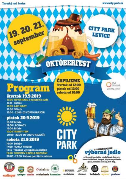 Októberfest v levickom City Park-u bude plný kvalitného piva i bohatého programu
