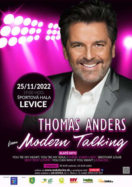V Leviciach zrušili niekoľko koncertov, Thomas Anders z Modern Talking presunutý na rok 2022