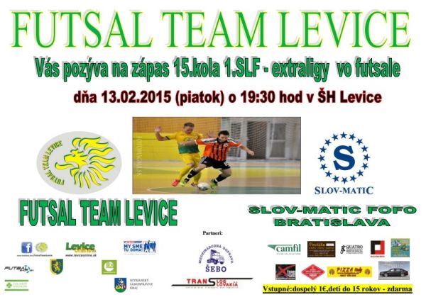 Futsal Team Levice - Slov-Matic FOFO Bratislava, 13.2.2015