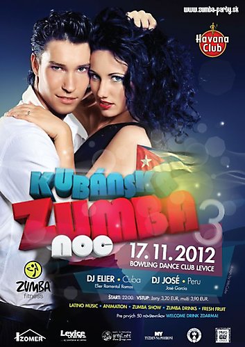 Súťaž o 2 vstupenky a 2 koktejly Cuba libre na Kubánskej Zumba noci 17.11.2012