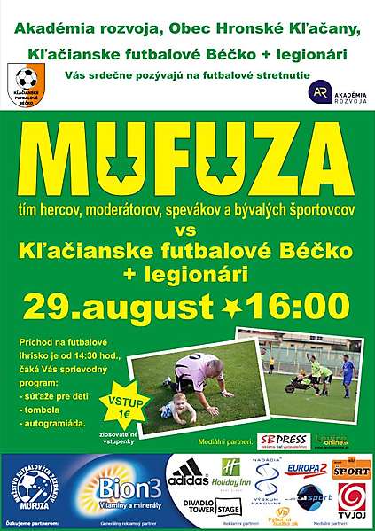 Rozlúčka s letom alias futbalový zápas MUFUZA - Hronské Kľačany
