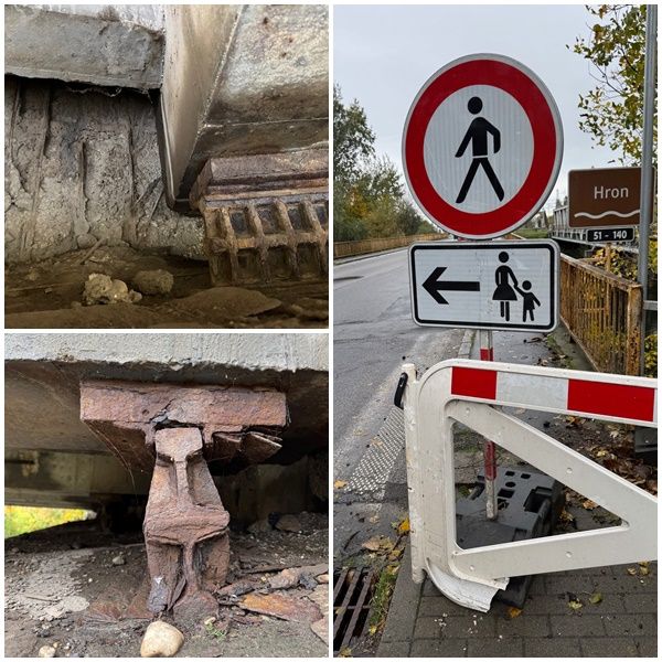 Most ponad rieku Hron v Kalnej nad Hronom je v nebezpečnom stave, štát však jeho opravu odkladá