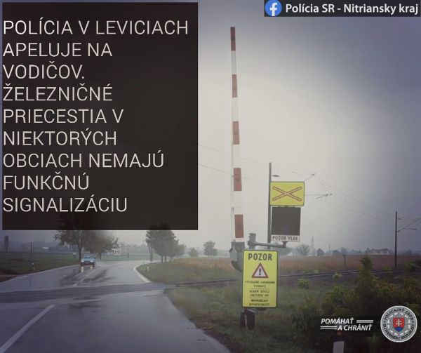 V niektorých obciach okresu Levice nemajú železničné priecestia funkčnú signalizáciu!