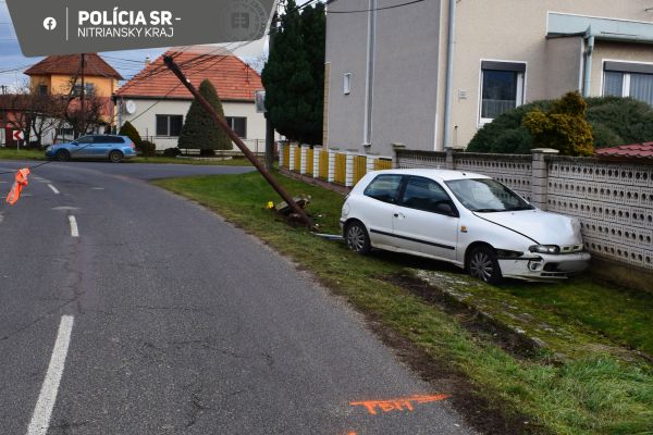 V Malých Kozmálovciach opitý vodič vozidlom narazil do stĺpu a značky, v Leviciach a v Pukanci chytili opitých vodičov