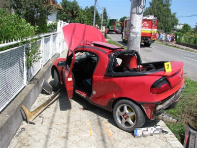 Dopravná nehoda v Novej Dedine + fotografie