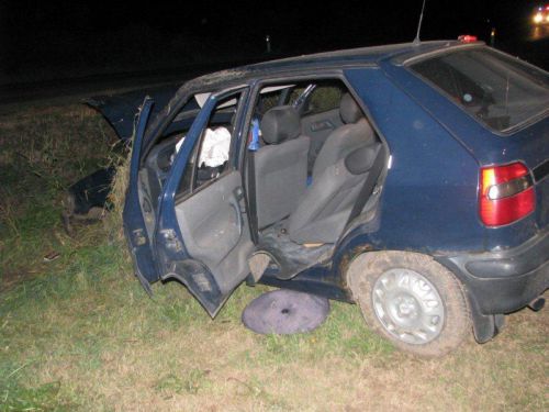Medzi Šahami a Tešmakom vyšla s autom mimo cesty, 15.9.2012