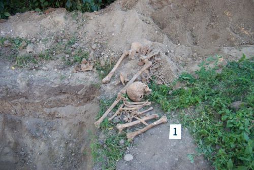 Na dvore v Jure nad Hronom našli dve ľudské kostry, 10.8.2012 + fotografie