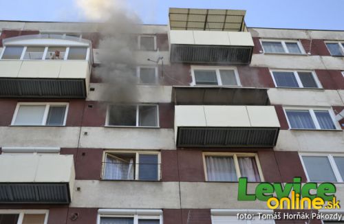 Požiar v byte na Ul. Zdenka Nejedlého v Leviciach