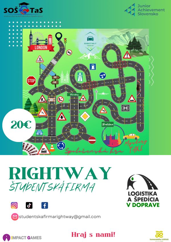 Levická študentská firma RightWay vytvorila zábavnú vzdelávaciu spoločenskú hru Mystery Taxi Levická študentská firma RightWay vytvorila zábavnú vzdelávaciu spoločenskú hru Mystery Taxi