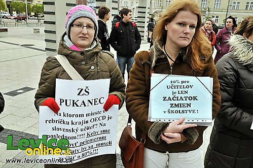 Štrajk učiteľov Levice, 26.11.2012