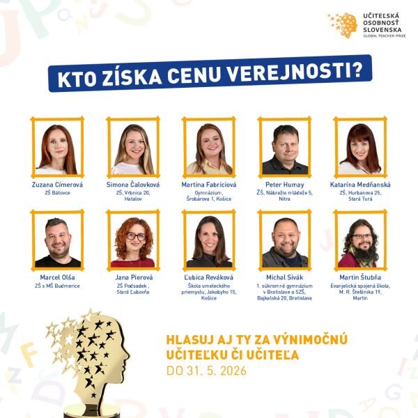 V TOP 10 Učiteľskej osobnosti Slovenska aj Zuzana Címerová zo ZŠ Bátovce