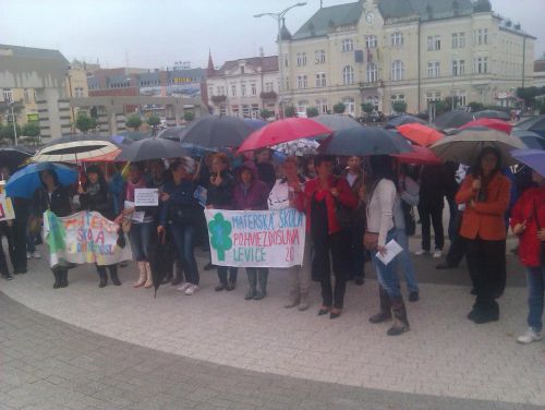Štrajk učiteľov v Leviciach, 13.9.2012
