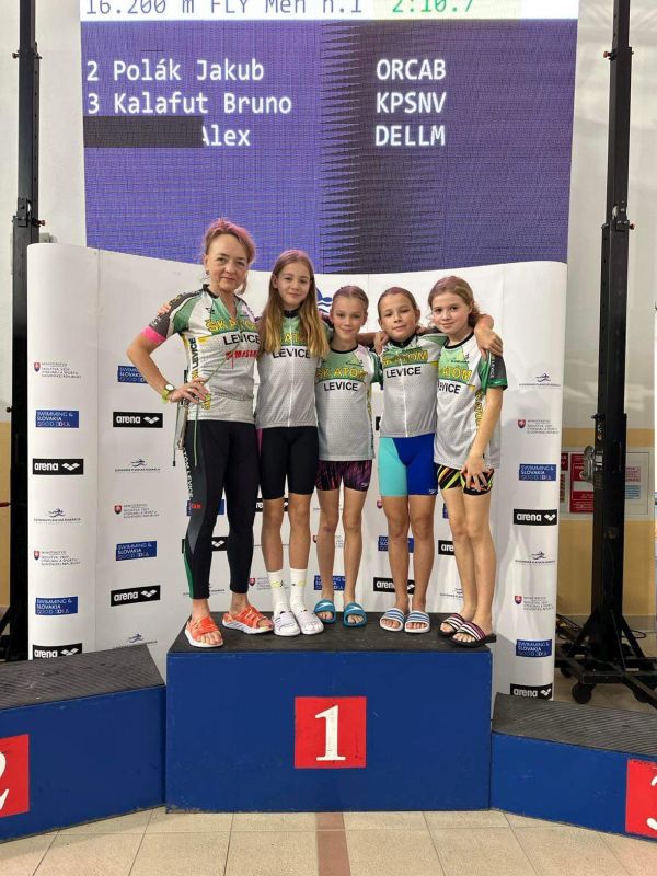 Plavkyňa ŠK Atóm Levice Emma Zalánová sa stala šesťnásobnou majsterkou Slovenska