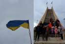 Na pamätníku na vrchu Vápnik vyvesili namiesto sovietskej vlajky ukrajinskú (video)