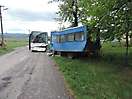 Medzi Bohunicami a Pukancom sa zrazil autobus s Aviou, 10.4.2014