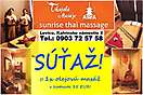 Thajské masáže Levice - AY YA Sunrise thai massage - súťaž
