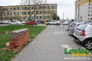 Poškodený elektrický rozvádzač na sídlisku Vinohrady Levice